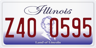 IL license plate Z400595