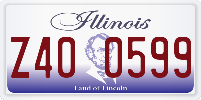 IL license plate Z400599