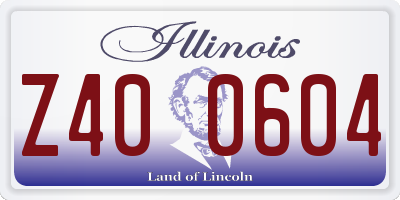 IL license plate Z400604