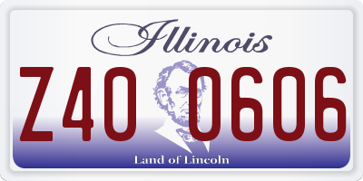 IL license plate Z400606