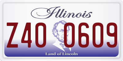 IL license plate Z400609