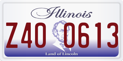 IL license plate Z400613