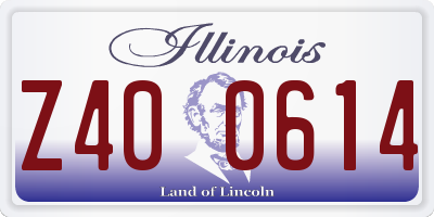 IL license plate Z400614