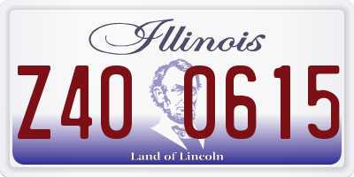 IL license plate Z400615