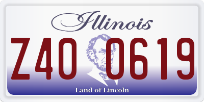 IL license plate Z400619