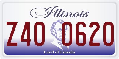 IL license plate Z400620