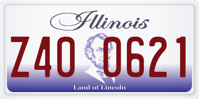 IL license plate Z400621