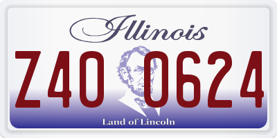 IL license plate Z400624