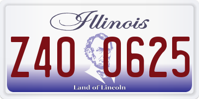 IL license plate Z400625