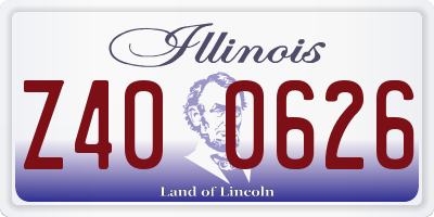 IL license plate Z400626