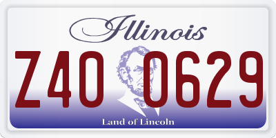 IL license plate Z400629