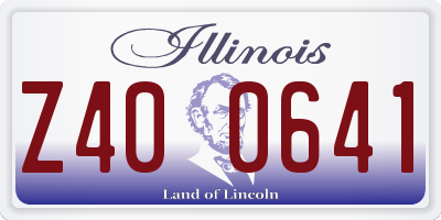 IL license plate Z400641