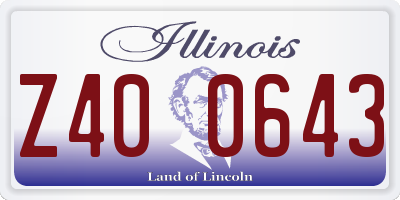 IL license plate Z400643
