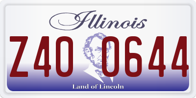 IL license plate Z400644