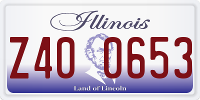 IL license plate Z400653