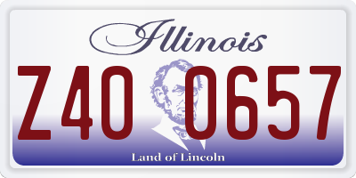 IL license plate Z400657