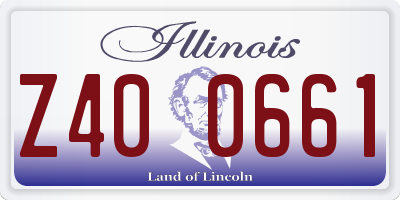 IL license plate Z400661
