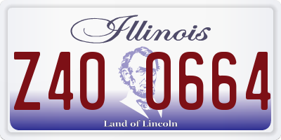 IL license plate Z400664