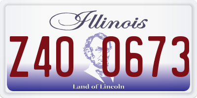 IL license plate Z400673