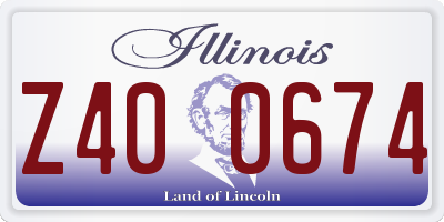 IL license plate Z400674
