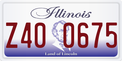 IL license plate Z400675