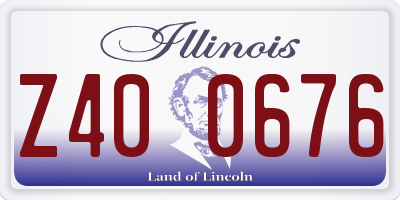 IL license plate Z400676