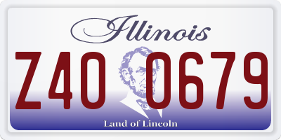IL license plate Z400679