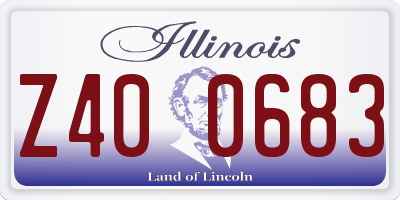 IL license plate Z400683