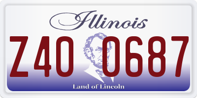 IL license plate Z400687