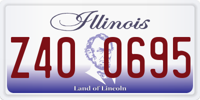 IL license plate Z400695