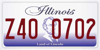 IL license plate Z400702