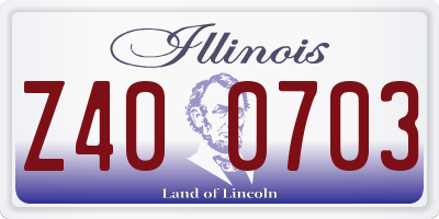 IL license plate Z400703