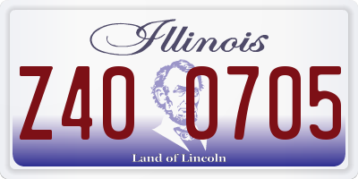 IL license plate Z400705