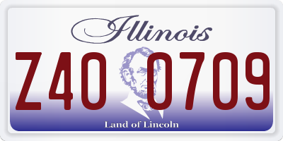 IL license plate Z400709