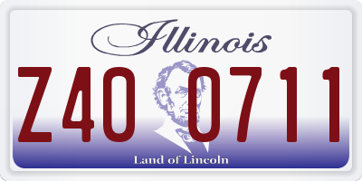 IL license plate Z400711