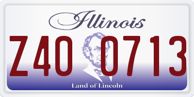 IL license plate Z400713