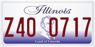 IL license plate Z400717