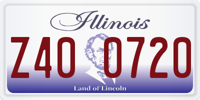 IL license plate Z400720