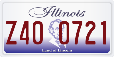 IL license plate Z400721