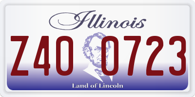 IL license plate Z400723