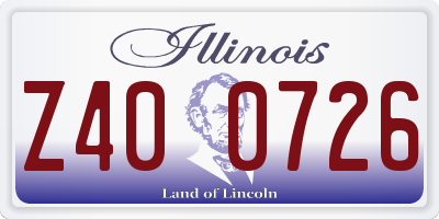 IL license plate Z400726