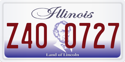 IL license plate Z400727