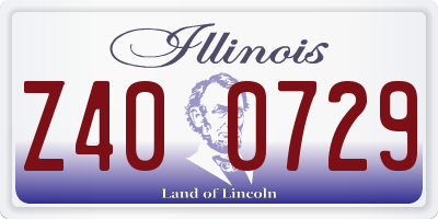 IL license plate Z400729