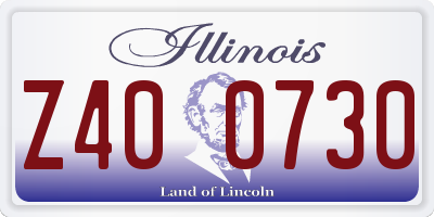 IL license plate Z400730