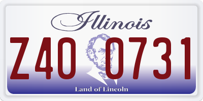 IL license plate Z400731