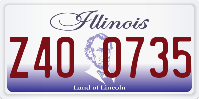 IL license plate Z400735