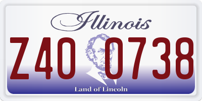 IL license plate Z400738