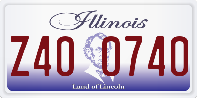 IL license plate Z400740