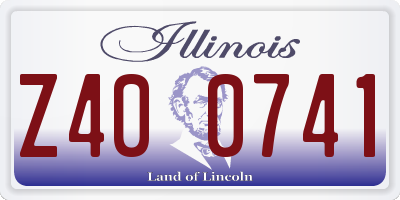 IL license plate Z400741
