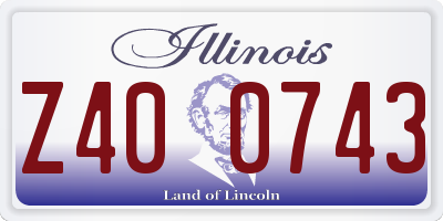IL license plate Z400743